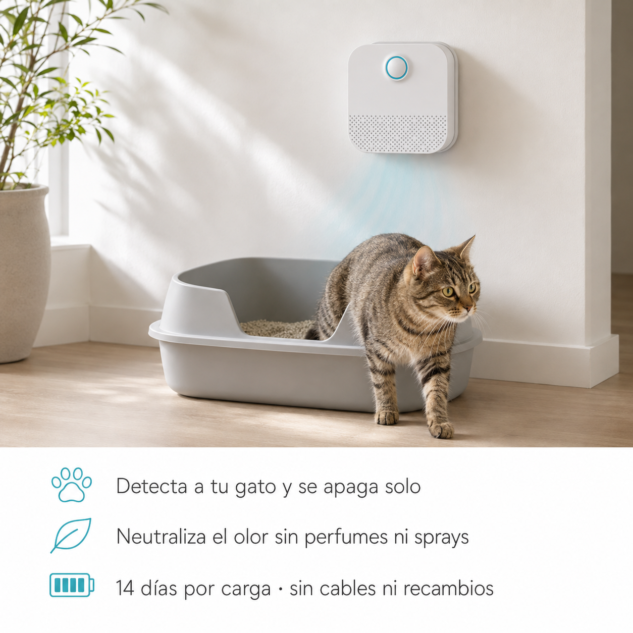 Neutralizador inteligente de olores para arenero · Sensor de Movimiento
