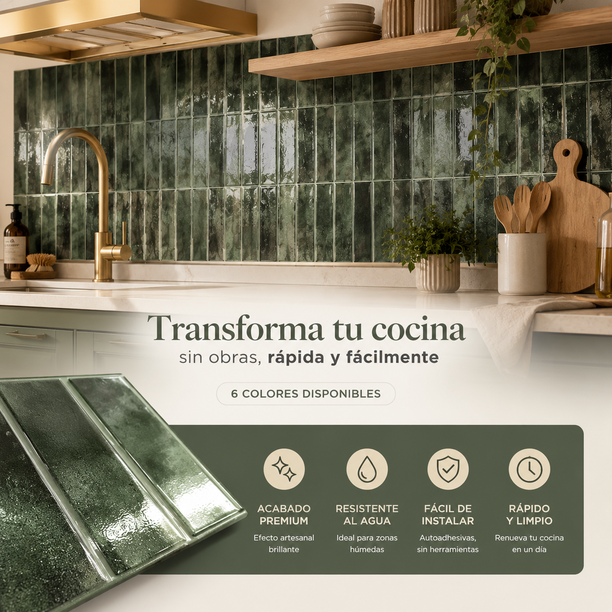 Azulejos Autoadhesivos 3D LUXORHOME (Pack 10 piezas)
