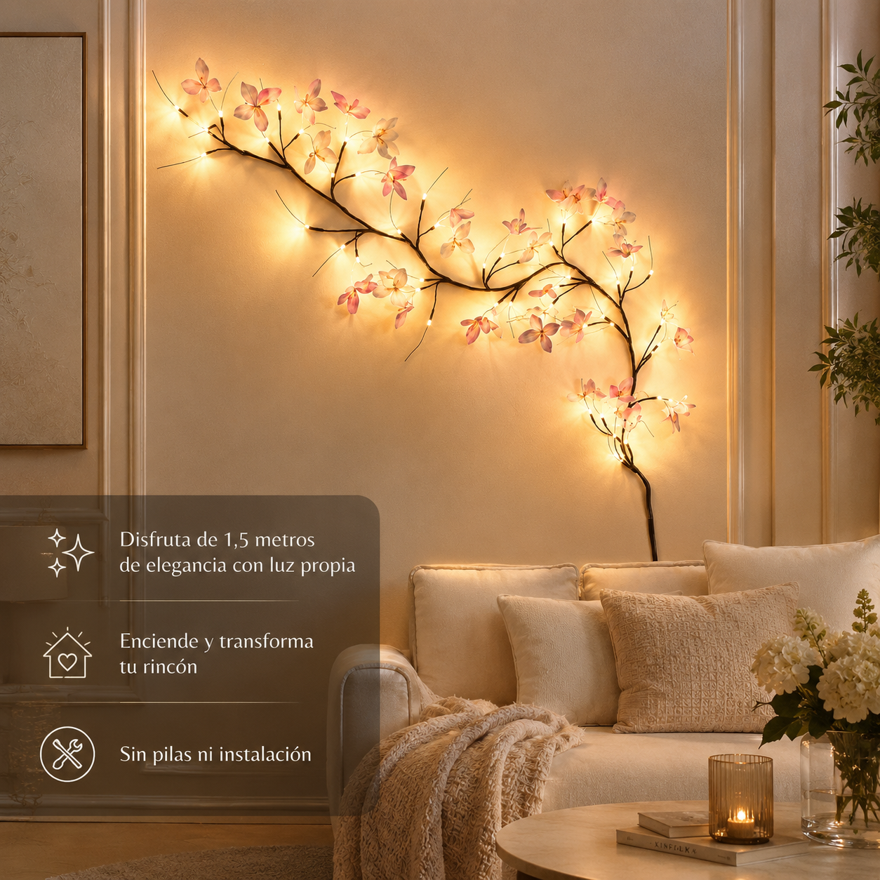 Enredadera luminosa decorativa - Armoniza tus espacios