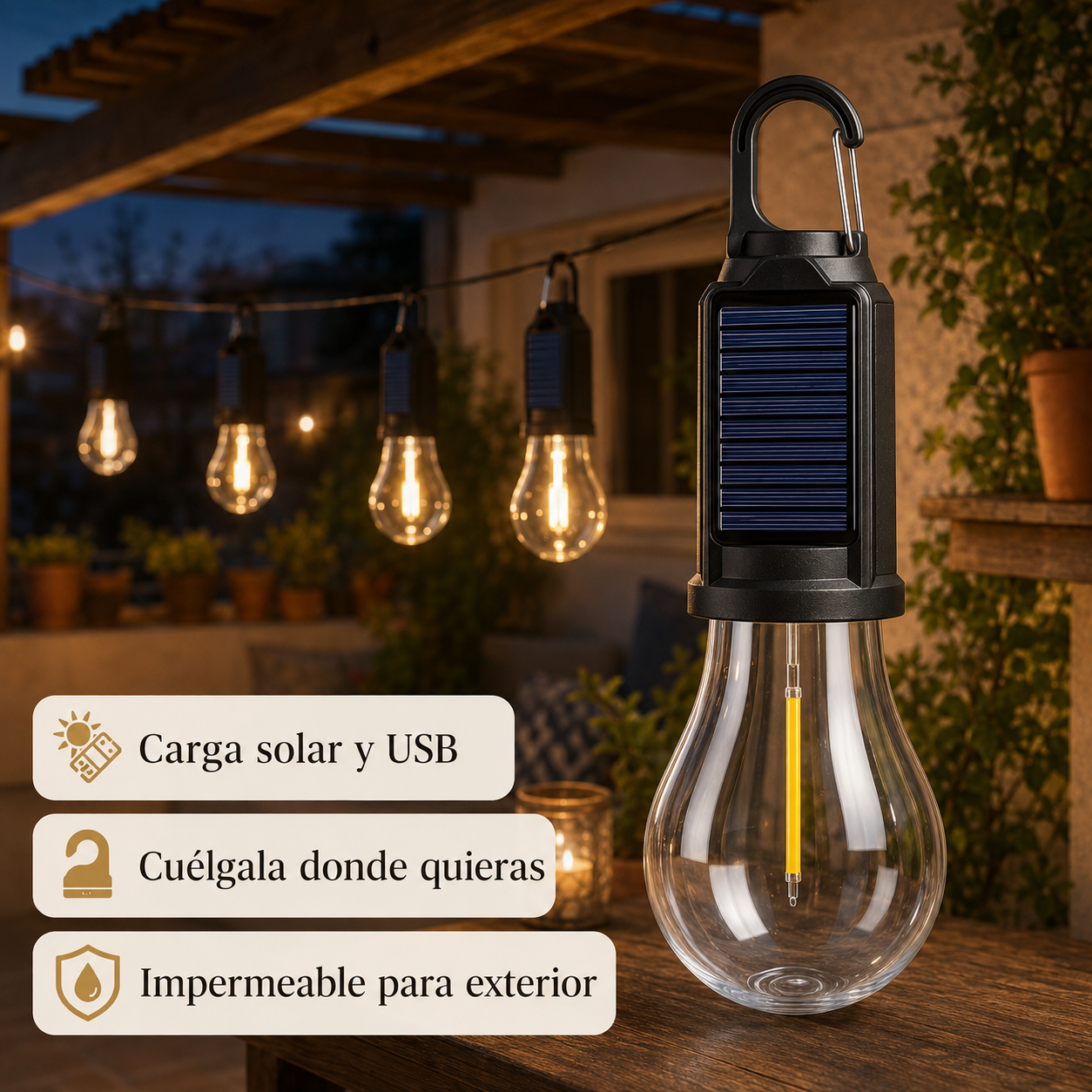 Bombilla Solar Portátil LUXORLIGHT