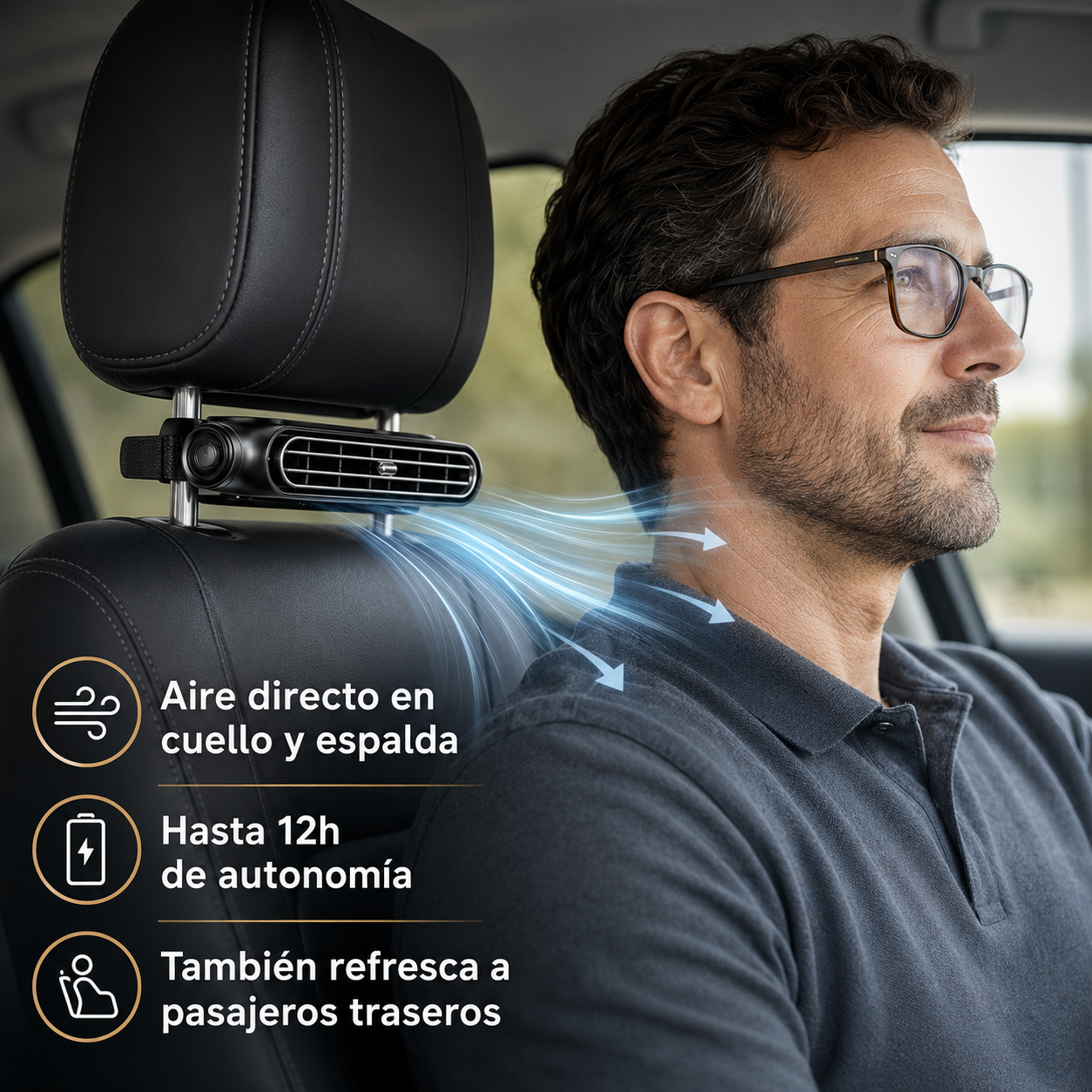 Ventilador de reposacabezas coche FRESHDRIVE